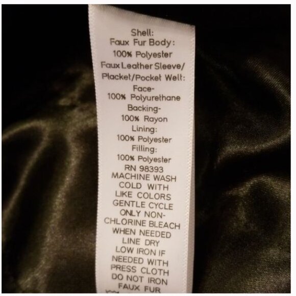 Dennis Basso Faux Fur Vegan Leather Zip Front Jacket w/ Zip-Off Sleeves NEW - Picture 13 of 14